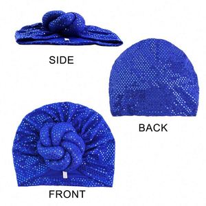 Vente en gros de turbans pré-noués en polyester pour femmes africaines, accessoires scintillants, grandes tresses, foulards multifonctions pour l'extérieur - Product Image 3