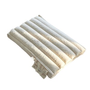 Almohada Rectangular de Algodón y Lino con Relleno de Trigo Sarraceno, 6 kg, Firme, Terapéutica, para Adultos, Estudiantes, Uso en Dormitorios, Blanca - Product Image 1