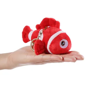 Wholesale small clownfish soft plush keychain toy customized plushie ocaen stuffed animal soft plush toys