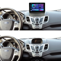 Radio con Carplay y Android Auto de 9 Pulgadas BQCC para Ford Fiesta 2009-2015 2016 2017, Sistema Inteligente Multimedia para Auto, GPS, Estéreo, Audio