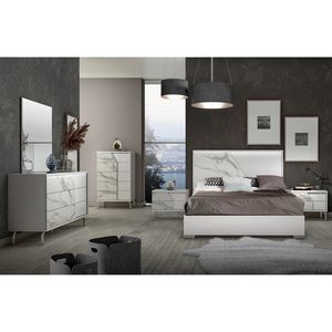 NOVA Design in marmo bianco testiera lucida pittura <span class=keywords><strong>letto</strong></span> <span class=keywords><strong>con</strong></span> stile minimalista stile moderno <span class=keywords><strong>camera</strong></span> <span class=keywords><strong>da</strong></span> <span class=keywords><strong>letto</strong></span> set mobili - Product Image 3