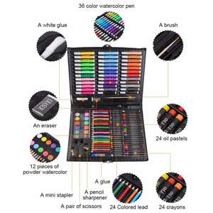 Suministros DE ARTE Juego de arte para colorear 150 piezas Kit de herramientas de dibujo Juego de pintura de papelería de arte para niños Niños - Product Image 5