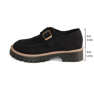 Platform British <b>Style</b> Low-top Shoes New <b>Style</b> Autumn Plus Size Thick Sole Round Toe - Product Image 6