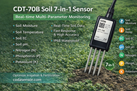 Capteur de surveillance du sol intelligent CDT-70B pour serre, 7-en-1, sans fil, mesureur de nutriments du sol, indice de protection IP68, sonde en acier inoxydable 316L