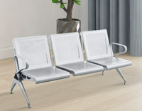 Chaise d'attente en acier laminé à froid renforcé, antirouille, pour aéroport, gare, clinique, banque publique, hall d'accueil
