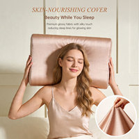 Oreiller de soutien cervical en mousse à mémoire de forme, design ondulé, écologique, hypoallergénique, emballé dans une boîte cadeau pour un sommeil doux