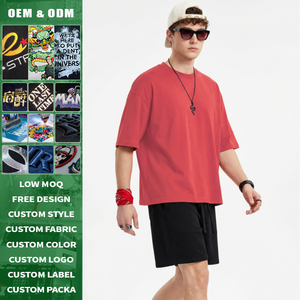 Camiseta Casual de Manga Corta para Hombre, Corte Holgado, Color Sólido, Tejido de Algodón Peinado de 230G, Transpirable y Resistente, Estilo Urbano - Product Image 2