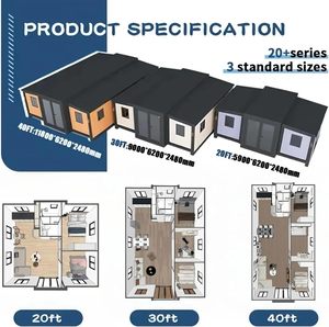 Casa Plegable Expandible de Estilo Moderno de 1 a 4 Dormitorios, Fácil de Instalar, Portátil en una <span class=keywords><strong>Bolsa</strong></span>, para Estar en la Villa o en la Cabina de Estudio - Product Image 2