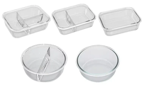 Ensemble de rangement en verre pour la cuisine, multi-capacités et multi-tailles, boîte à lunch respirante et fraîche allant au micro-ondes.