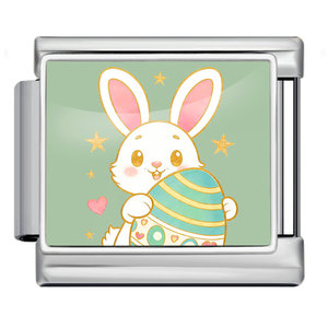 Serie Conejito de Pascua, Charms Modulares Italianos para Pulsera, Acero Inoxidable, Accesorios Desmontables para Correa de Reloj, Regalo Unisex - Product Image 5