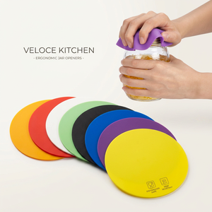 Multifunctional Jar Opener Grippers Kitchen <b>Coaster</b> 4 in 1 Bottle Opener with Non Slip Silicone Rubber Jar Gripper Pad - Product Image 1