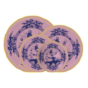 Service de vaisselle rose et bleu à motif floral, assiettes rondes, bol, tasse, soucoupe, pour mariage et hôtel - Product Image 5