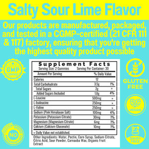 גומי קריאטין BCAA מותאם אישית עם אלקטרוליטים, דל נתרן, 50 גרם חלבון, להתאוששות אנרגטית לגברים, 60 יחידות - Product Image 4