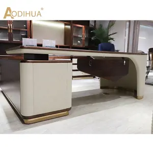 Mesa de escritório elegante, design sólido superfície ceo mesa executiva mesa de escritório