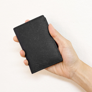 Porte-cartes de poche en cuir véritable Saffiano MA8 MA6 de fabrication coréenne, portefeuille minimaliste pour cartes de visite, étui léger pour usage quotidien - Product Image 6