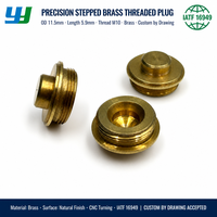 Bouchon fileté à bride en laiton sur mesure avec vis d'étanchéité étagée pour raccords de tuyauterie hydrauliques et pneumatiques
