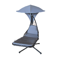 Chaise suspendue moderne en acier tubulaire pour jardin et parc, utilisation extérieure/intérieure