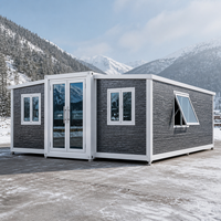 Maison conteneur extensible de 20 pieds avec 2 chambres, 1 salon, bureau mobile pour usage commercial temporaire