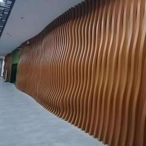 Cloison <span class=keywords><strong>de</strong></span> séparation intérieure Décoration murale extérieure Lames <span class=keywords><strong>de</strong></span> bandes métalliques en aluminium Panneaux <span class=keywords><strong>de</strong></span> revêtement <span class=keywords><strong>de</strong></span> <span class=keywords><strong>mur</strong></span> rideau <span class=keywords><strong>de</strong></span> façade - Product Image 5