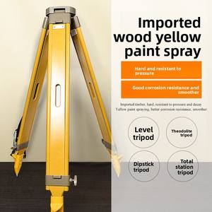 Tripé de Estação Total em Liga de Alumínio com Nível de Madeira, Acessório de Suporte para Instrumentos e Peças - Product Image 4