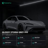 Film de protection de peinture PPF en TPU coulé, couleur gris orage brillant, 7,5 mil, pour enveloppement intégral de voiture, vente en gros pour les distributeurs
