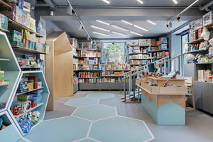 Custom Bookstore Interior Design Wooden Book Display Shelves Retail Store Furniture with LED Lighting - Product Image 5