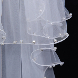Luxury <strong>Long</strong> High Quality Two-Layer <strong>Wedding</strong> Accessories Bridal <strong>Wedding</strong> <strong>Veil</strong> With Comb - Product Image 4