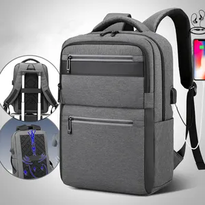 Özelleştirilmiş iş su geçirmez laptop çantaları okul seyahat kadın erkek USB akıllı sırt çantası