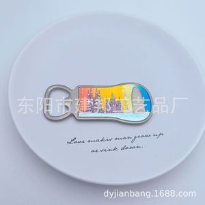 Imanes y abridores de botellas de aleación de zinc personalizados de fábrica con temática turística: Barcelona (España), Francia e Italia. - Product Image 2