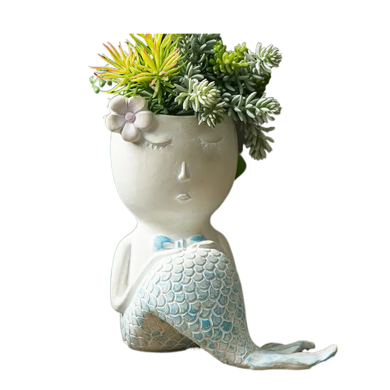 Vaso de flores para plantas verdes, venda quente de pote de flores com plantas verdes, decoração caseira, de resina