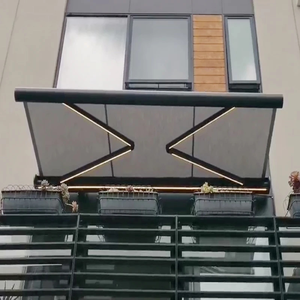 مظلة حديثة من سبائك الألومنيوم الكهربائية تلسكوبية بإطار كامل في الهواء الطلق للحديقة والفناء شرفة مظلة قابلة للطي - Product Image 4