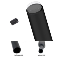 Tube thermorétractable de 9,5 mm de diamètre intérieur, rapport de rétraction 3:1, tube en PE avec colle adhésive pour batterie