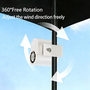 Ventilateur portable mini haute vitesse 2000 mAh, pliable, à clipser sur <span class=keywords><strong>parapluie</strong></span>, avec affichage LED, pour accrocher au cou - Product Image 4