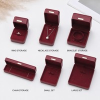 Boîte de rangement de voyage personnalisée en cuir PU grainé avec fermeture éclair, fenêtre en verre, double couche de velours pour bagues et boucles d'oreilles