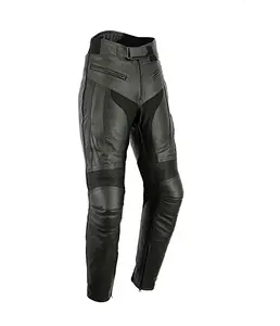 SHEMAX MENS SPORTS LEDER MOTORRAD HOSE MIT ABNEHMBARER RÜSTUNG