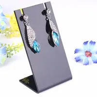 Porte-boucles d'oreilles en acrylique de petite taille, présentoir de bijoux, présentoir avec trois couleurs en option, noir, blanc et clair