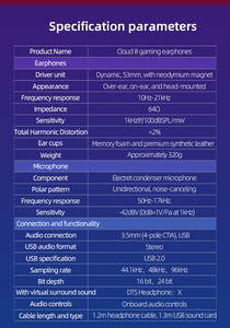 Audífonos para Juegos HyperX Cloud 3 Negros+Rojos con Cable, Hyper-X Cloud III BLK/RED - Product Image 2