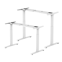 Base de bureau assis-debout à double moteur électrique, colonne de levage à 2 niveaux, haute stabilité, 2 pieds, cadre de table pour montage