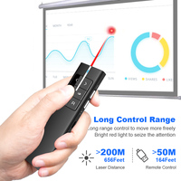 Presentador Inalámbrico USB Norwii N99 de 2.4GHz, Puntero Láser Rojo, Bolígrafos Presentadores