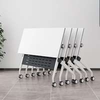 Ensemble de tables de conférence mobiles et pliables, bureau long simple pour la formation en classe et les centres de formation