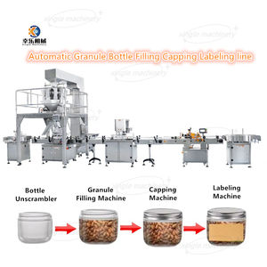 Otomatik granüller sızdırmazlık ambalaj üretim hattı fındık fasulye tohumları parçacıklar paletler dolum kapaklama etiketleme makinesi - Product Image 3
