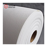 Papier en fibre céramique ignifuge haute température 1450°C, excellent pour l'étanchéité, module d'étanchéité, prix direct usine pour briques réfractaires