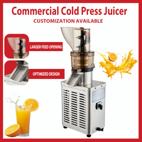 Extracteur de jus à froid haute performance 1200W en acier inoxydable avec grande goulotte d'alimentation, alimentation automatique et moteur robuste