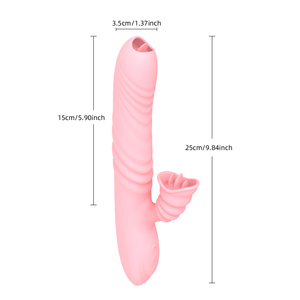 เครื่องกระตุ้นความสุขทางเพศแบบสั่นสะเทือนสองหัว 5 ระดับความถี่ สำหรับผู้ใหญ่ - Product Image 6