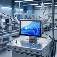 Panel PC Industri 10.1 Inci IP65 Tanpa Kipas Layar Sentuh Kapasitif Komputer Intel N100 Dual LAN RS232 untuk HMI