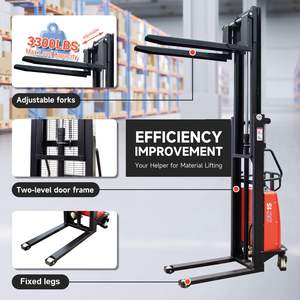 33000Lbs חצי-חשמלי, 98 "הרמת גשש גובה ווקי, רגליים קבועות חומר להרים חומר עם מזלגות מתכווננות - Product Image 4