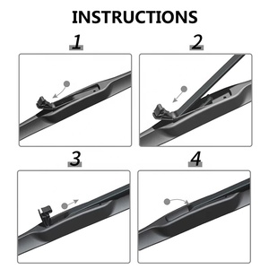 Escobilla Limpiaparabrisas Híbrida Universal de Alta Calidad Tipo Gancho en U de Fábrica OEM, Tamaños 14'', 16'', 17'', 18'', 19'', 20'', 21'', 22'', 24'', 26'', 28'', 30'' - Product Image 2