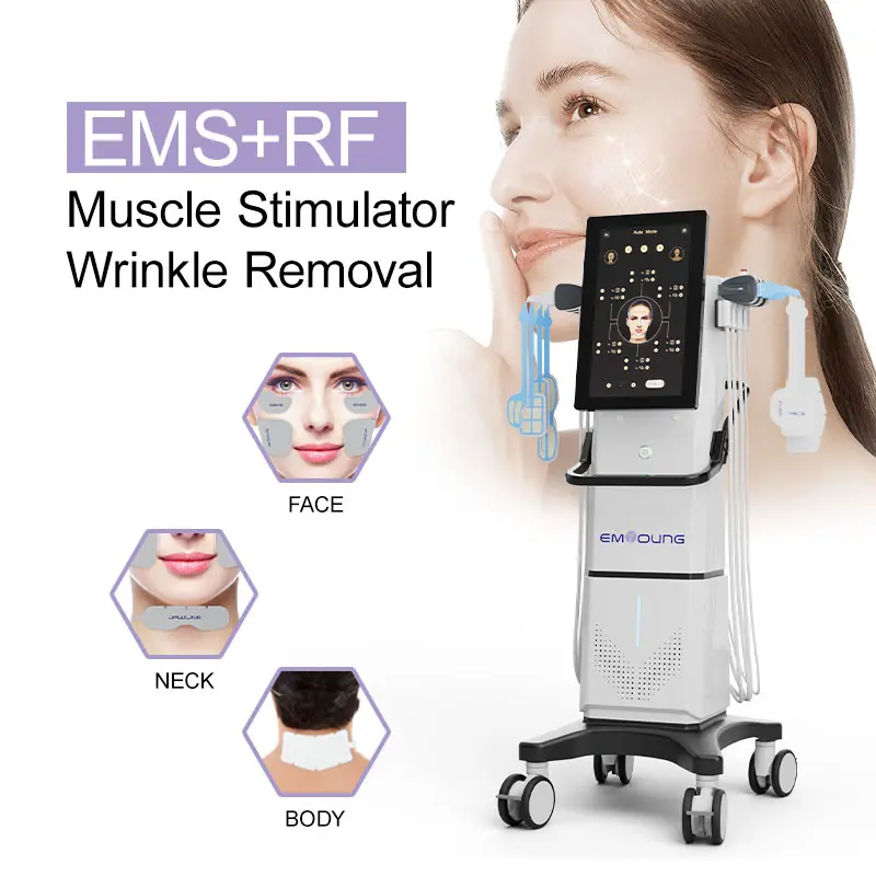Nubway mặt cổ nâng vẻ đẹp massage EMS loại bỏ nếp nhăn túi mắt nâng EMS RF mặt máy
