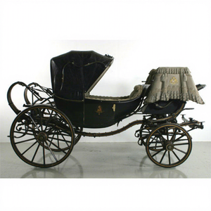 Royal Black Horse Drawn <b>Buggy</b> Carriage for Indian Wedding <b>Lightweight</b> Customizable Color & Size DST EXPORTS - Product Image 1