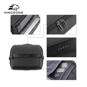 Kingsons Men's Crossbody <b>Bag</b> Black Minimalist Business <b>Tablet</b> <b>Bag</b> With Zipper Closure For Travel And Work - Product Image 3